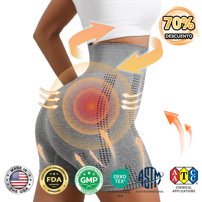 【Tienda Oficial de la Marca】🍀𝐏𝐄𝐀𝐑𝐋𝐌𝐎𝐎𝐍® Pantalones Cortos Moldeadores de Iones, Tejido Transpirable y Cómodo con Turmalina. Restaura Tu Figura Perfecta y Aborda Problemas de Salud🍀