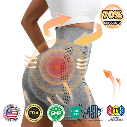 【Tienda Oficial de la Marca】🍀𝐏𝐄𝐀𝐑𝐋𝐌𝐎𝐎𝐍® Pantalones Cortos Moldeadores de Iones, Tejido Transpirable y Cómodo con Turmalina. Restaura Tu Figura Perfecta y Aborda Problemas de Salud🍀