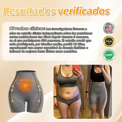 【Tienda Oficial de la Marca】🍀𝐏𝐄𝐀𝐑𝐋𝐌𝐎𝐎𝐍® Pantalones Cortos Moldeadores de Iones, Tejido Transpirable y Cómodo con Turmalina. Restaura Tu Figura Perfecta y Aborda Problemas de Salud🍀