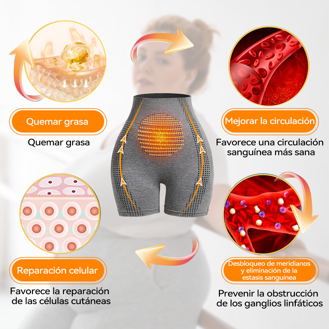 【Tienda Oficial de la Marca】🍀𝐏𝐄𝐀𝐑𝐋𝐌𝐎𝐎𝐍® Pantalones Cortos Moldeadores de Iones, Tejido Transpirable y Cómodo con Turmalina. Restaura Tu Figura Perfecta y Aborda Problemas de Salud🍀