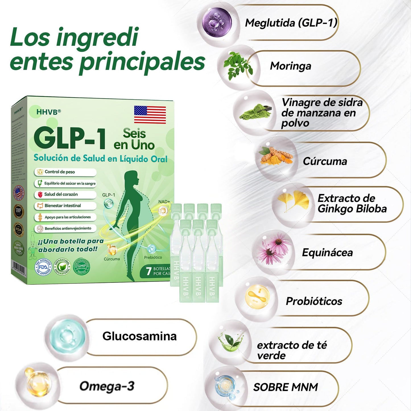 Tienda Oficial |𝐻𝑯𝐕𝐁®🌿🌿𝑺𝒐𝒍𝒖𝒄𝒊ó𝒏 𝒐𝒓𝒂𝒍 𝒍í𝒒𝒖𝒊𝒅𝒂 𝐆𝑳𝑷-1 𝒔𝒆𝒊𝒔 𝒆𝒏 𝒖𝒏𝒐 (Solo una dosis al día, cambios visibles en 7 días) 💎 Para obesidad, salud cardiovascular, diabetes, apnea del sueño, problemas articulares y más.